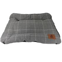 Cama Para Cachorros Grande 100x80 Cm Golden Labrador Pitbull - Cinza