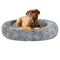 Cama para cães Coohom Oval Calming Donut Cuddler lavável cinza L Cama para cães Coohom Oval Calming Donut Cuddler lavável cinza L