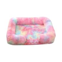 Cama Para Cães De Pelúcia Espessa Com Almofada Removível Para Inverno, Estilo Sofá Quadrado Para