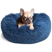 Cama para cães, donut calmante e lavável, aconchegante e macio para cães pequenos