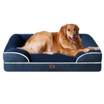 Cama para cães EHEYCIGA Egg-Crate Memory Foam impermeável azul marinho grande Cama para cães EHEYCIGA Egg-Crate Memory Foam impermeável azul marinho grande