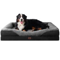 Cama para cães EHEYCIGA Memory Foam XXL para tamanhos grandes cinza/preta Cama para cães EHEYCIGA Memory Foam XXL para tamanhos grandes cinza/preta