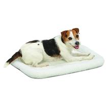 Cama para cães MidWest Homes for Pets Bolster White Fleece de 24 polegadas