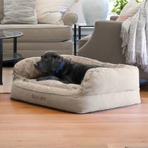 Cama para cães Orvis Comfortfill-Eco Sofá pequeno mesclado cáqui Cama para cães Orvis Comfortfill-Eco Sofá pequeno mesclado cáqui