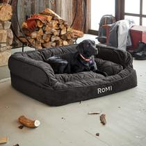 Cama para cães Orvis Comfortfill-Eco Sofá Slate Color Medium Cama para cães Orvis Comfortfill-Eco Sofá Slate Color Medium