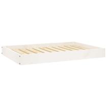 Cama para cães VidaXL de madeira maciça branca pinho 36x25,2x3,5 cm