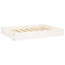 Cama para cães VidaXL em madeira maciça de pinho branca 28,1x21,3x3,5 cm