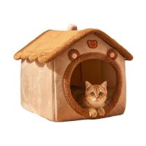 Cama para Gato KooTeedd Cueva Acogedora para Gatos en Forma de Tienda con Cojín Extraíble