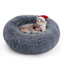 Cama para Gato rabbitgoo - Formato de Donut Acolchoado Cinza Escuro