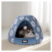 Cama para Gatos BALANCE Cueva 2 en 1 Ultra Suave de Peluche Azul 53 cm Cama para Gatos BALANCE Cueva 2 en 1 Ultra Suave de Peluche Azul 53 cm