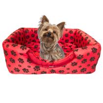 Cama Para Gatos E Cães Forma Cubo 3X1 Caminha P/ Pets Porte Médio Cor Vermelha