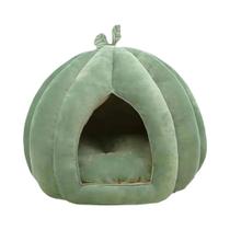 Cama Para Gatos Em Formato De Abóbora, Espessa, Lavável, Quente E Fechada Para O Halloween