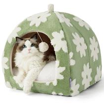 Cama para Gatos LE SURE 2 en 1 Cueva con Almohada Lavable Verde