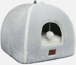 Cama para Gatos WINDRACING Tienda Casa con Cojín Lavable Gris Cama para Gatos WINDRACING Tienda Casa con Cojín Lavable Gris