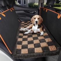 Cama para Perro HAPYFOST para Asiento Trasero del Auto, Antideslizante y Lavable, Color Marrón