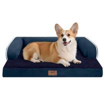 Cama para perro MEKIY mediana ortopédica impermeable azul marino 76x56x17 cm Cama para perro MEKIY mediana ortopédica impermeable azul marino 76x56x17 cm