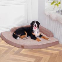 Cama para Perro MEKIY Ortopédica con Funda Removible y Lavable Rosa XXXL