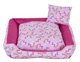 Cama Para Pet Cães E Gatos Unicolors Rosa Porte Grande F101