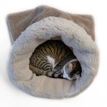 Cama para pet toca Para Gatos Saco De Dormir Pelúcia Dupla Conf. tamanho P - CRISTATIPETS
