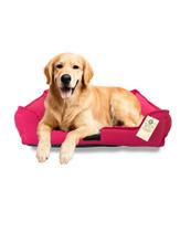 Cama Para Pets Luxo e Conforto Tamanho XG 95x75cm de Brim Resistente em Algodão PINK Lavável Zíper e Fundo Removível para Cachorro e Gato Cochilo Pet