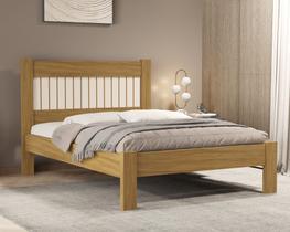 Cama Para Quarto De Casal Tradicional Bela Estilo Moderna MDF Com Estrado Madeira