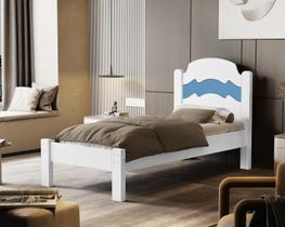 Cama Para Quarto de Solteiro MDF Estilo Padrão Com Pés Alto Iris
