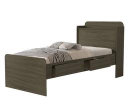 Cama Para Quarto Tamanho De Solteiro Com Bau 2 Gavetas Espaçosas Design Classico Minimalista Tamires Castanho