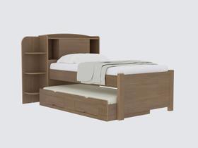 Cama para Solteiro Milênio com Box 2 Gavetas Plus - D Doro