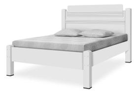 Cama Paris Casal Modelo Reforçado Cabeceira Com Detalhes MDF/MDP Para Colchão 138x188