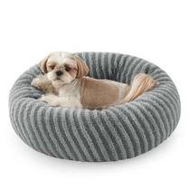 Cama pequena para cães MIXJOY 58x58x20 cm Rosquinha cinza lavável
