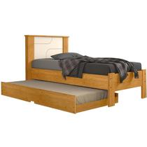 Cama Perola com Cama Auxiliar Solteiro Conquista Cor Cinamomo Off White Cama Perola com Cama Auxiliar Solteiro Conquista Cor Cinamomo Off White