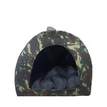 Cama Pet 2x1 Casinha Cabana Toca Iglu Cães Gato Almofada G