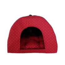Cama Pet 2x1 Casinha Cabana Toca Iglu Cães Gato Almofada M