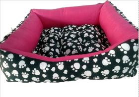 Cama Pet 60cm X 60cm Cachorro Porte Médio Pata Pink