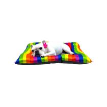 Cama Pet Arcoíris de Seda Grande Colchonete para Cachorro