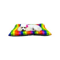 Cama Pet Arcoíris de Seda Médio Colchonete para Cachorro