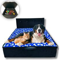 Cama Pet Bau Colchão Embutido para Cachorro e gato 80x80cm - Shop Anka