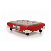 Cama Pet Bed Cinza/Vermelho 60x40x12cm - Castor Cama Pet Bed Cinza/Vermelho 60x40x12cm - Castor