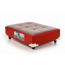 Cama Pet Bed Cinza/Vermelho 80x60x19cm - Castor Cama Pet Bed Cinza/Vermelho 80x60x19cm - Castor