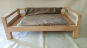 Cama PET Cachorro e Gato Tamanho Médio Madeira Maciça+1 almofada