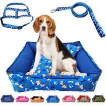 Cama Pet Cachorro Gato Quadrada Estampada 62 X 62 X 18 G +