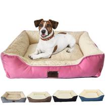 Cama Pet Cachorro Gato Retangular Suede Pelúcia Confort M