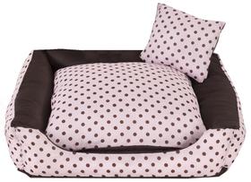 Cama Pet Cachorro Ou Gato Poa Porte Grande Marrom E Rosa