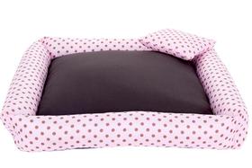 Cama Pet Cachorro Ou Gato Poa Porte Grande Marrom E Rosa F101 Cama Pet Cachorro Ou Gato Poa Porte Grande Marrom E Rosa F101