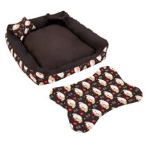 Cama Pet Caminha Cachorro 4 Peças 65x55 Antiderrapante Impermeável Com Zìper