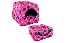 Cama Pet Caminha Cães Gatos Toca 2 em 1 Casinha Tunel Iglu G Rosa Cama Pet Caminha Cães Gatos Toca 2 em 1 Casinha Tunel Iglu G Rosa