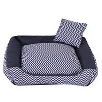 Cama Pet Chevron Azul para Cachorros ou Gato Tamanho: G