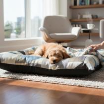 Cama pet colchonete grande para cães e gatos estampas pet:geometrica avela Cama pet colchonete grande para cães e gatos estampas pet:geometrica avela