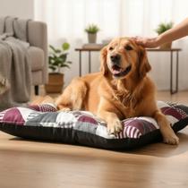 Cama pet colchonete grande para cães e gatos estampas pet:geometrica vinho Cama pet colchonete grande para cães e gatos estampas pet:geometrica vinho
