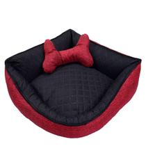 Cama Pet de Canto Luna Impermeável Extra Grande Vermelha